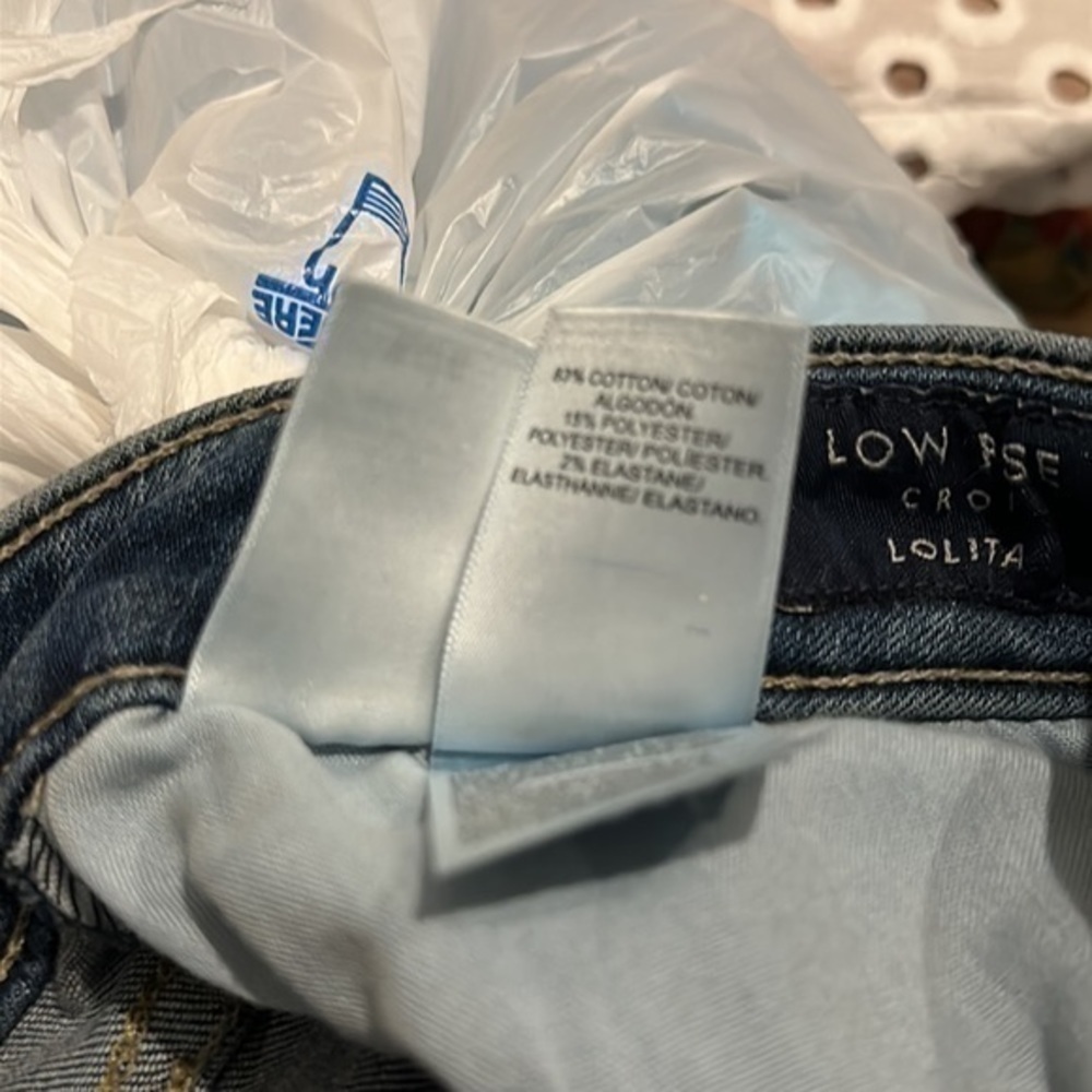 Lucky Brand Lolita low rise crop distressed denim blue jeans size 6/28 - Picture 14 of 14